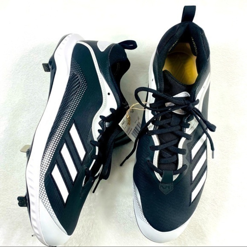NEW Adidas Icon 6 Bounce TPU Baseball Cleats Men's Size 13.5 Black/White
